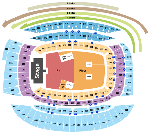 Soldier Field System of a Down Seating Chart